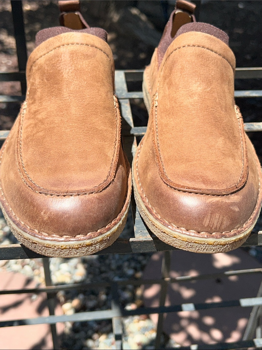 Born “Samuel” Leather Knit Slip On Shoes. Size 9.5 Men’s